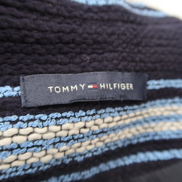 Tommy Hilfiger Blue White Striped Tweed Style Blazer Size Small - Picture 3 of 16